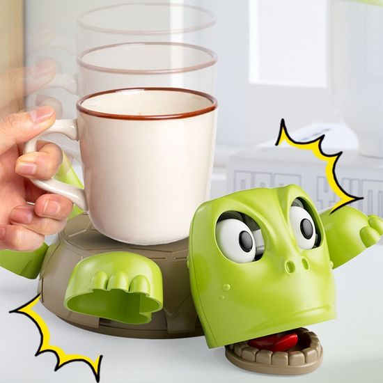 소리나는 깜놀 거북이 컵받침 웃긴 선물 티코스터