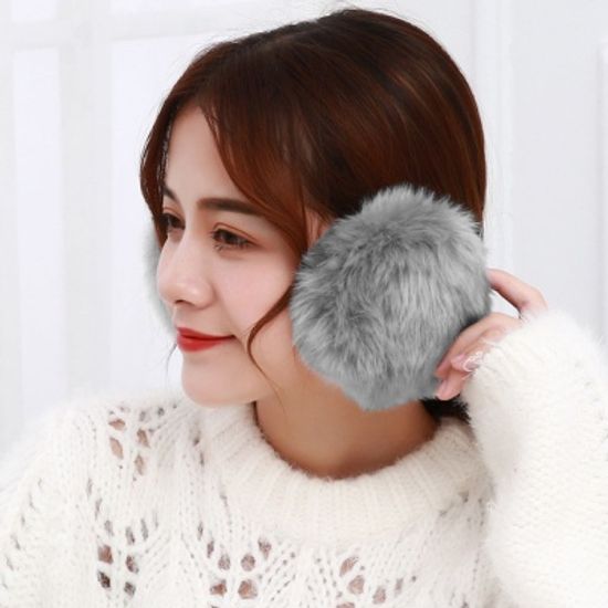 겨울엔 털귀마개(그레이) 보온 방한 귀도리
