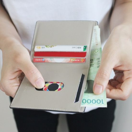 웍스 천연소가죽 남성 슬림 반지갑 GS905 블랙S