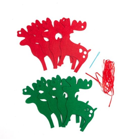 크리스마스 패브릭 가렌드(사슴)/성탄 트리장식 벽장