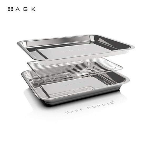 에이지케이 노르딕 핸디 스테인레스 트레이 세트