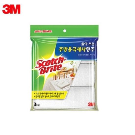 3M 삶아쓰는 주방용 극세사 행주 3매입 [00031718]