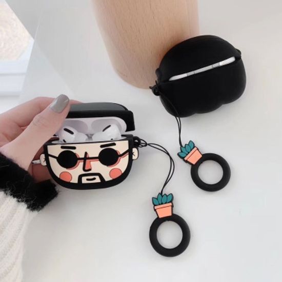 에어팟프로케이스 캐릭터 실리콘 키링 358 레옹_PRO