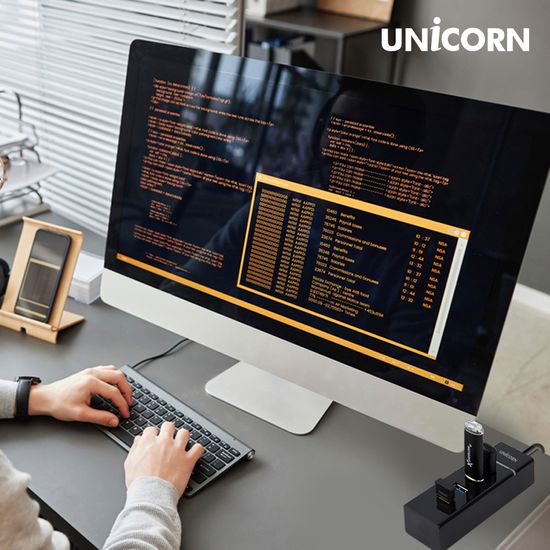 유니콘 4포트 무전원 USB3.1허브 1.8M케이블 LH-4000A