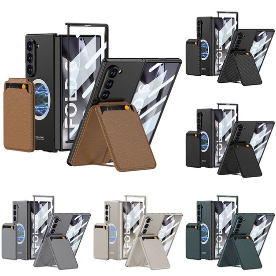갤럭시Z폴드6 5 탈부착 마그네틱 가죽 카드지갑케이스