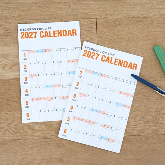 오첵 2027년 대형 큰 포스터 한장 벽 달력 레트로