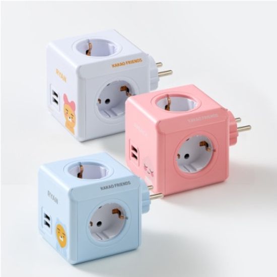 카카오 멀티탭 프렌즈 파워큐브 USB 고용량 라이언
