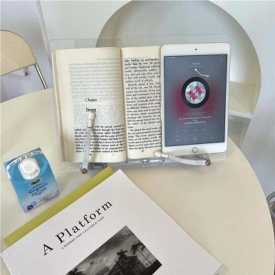 투명 아크릴 눕서대 패드 거치대 독서대 받침대 2size