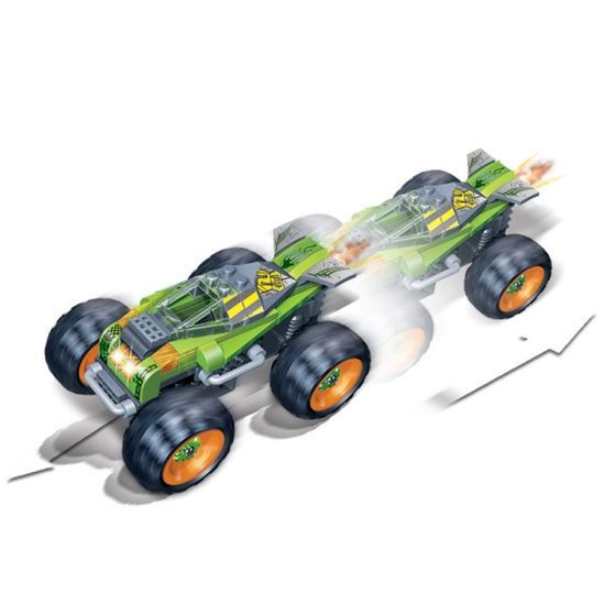 반바오 작동조립블록 터보파워 그린랜드 자동차 모형 만들기 풀백 모터