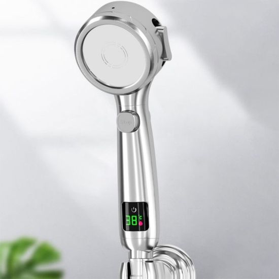 홈앤바쓰 온도 샤워기헤드 절수 욕실청소 LED 샤워기