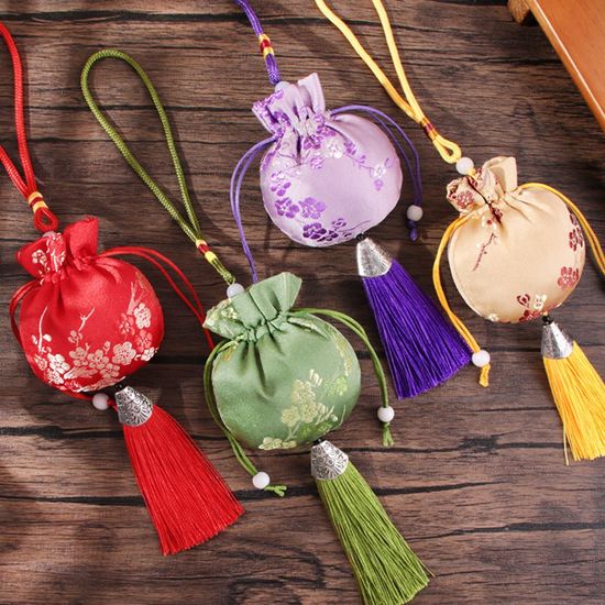 매화 노리개 향낭 복주머니 군청색(WC9AAAA)