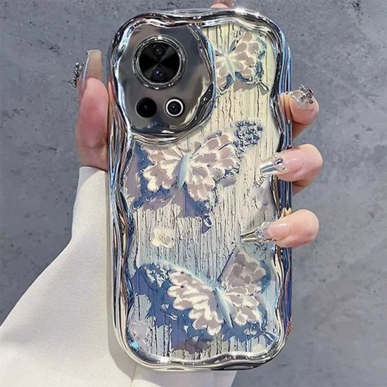 아이폰 15 14 13 12 감성 꽃 나비 미러 물결 케이스