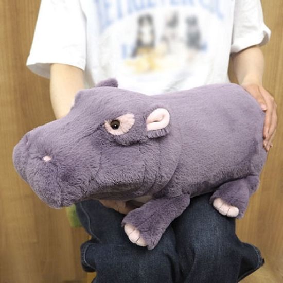 무릎인형 하마 애착 인형 동물 쿠션