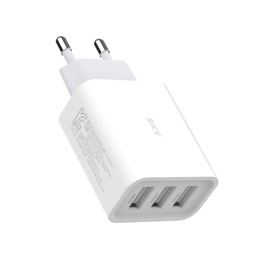 스카이 필 18W USB 3포트 멀티 충전기 저속 어댑터 C3