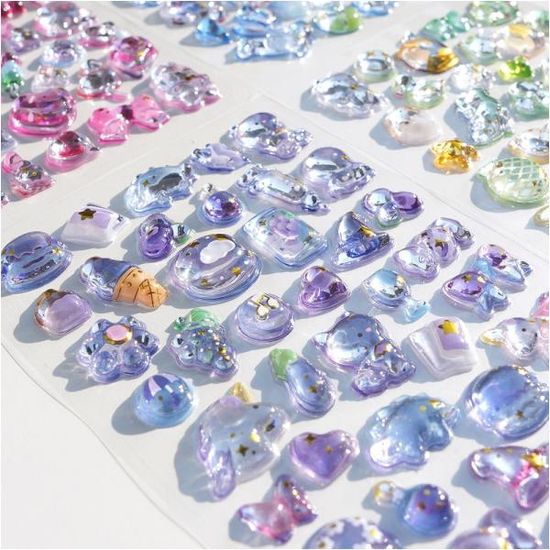 핑크풋 컬러물방울드롭스티커