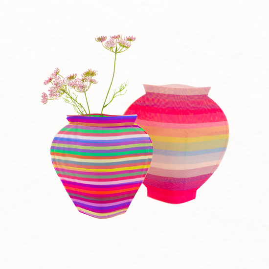 색동 달항아리 패브릭화병