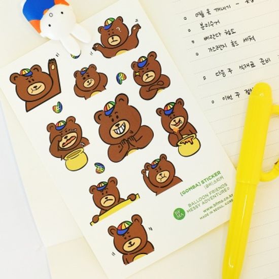 벌룬프렌즈 캐릭터 스티커 5종 SET