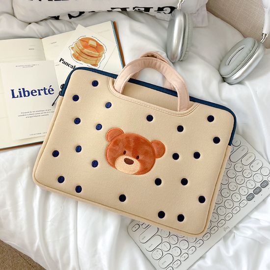곰탱이 손잡이형 아이패드 노트북 파우치 맥북 가방