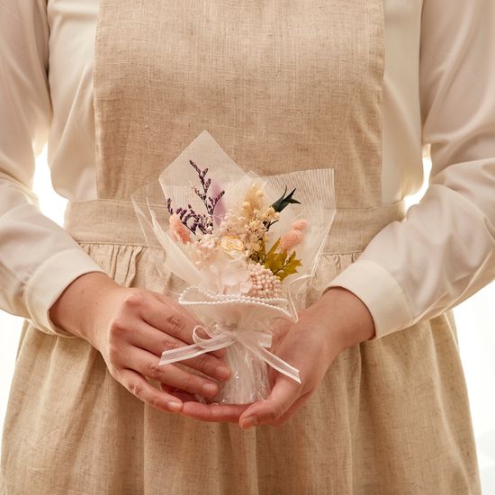 프리저브드 플라워 시들지 않는 생화 미니 꽃다발 