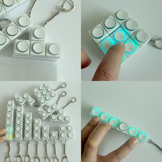 LED 블럭 피젯 키보드 키캡 키링 또각이 딸깍이 토이