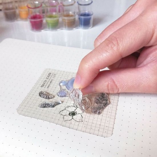 Miccudo 콜라주 클리어 스탬프 (2. Flower Set)