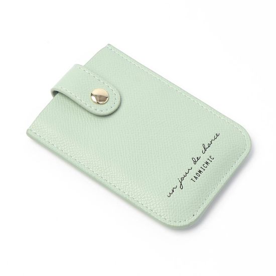 팝업 슬라이드 카드지갑(그린) 포켓 여성지갑
