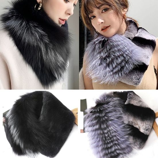 직수입 폭스 여우털 렉스 퍼 목도리 겨울 머플러 넥워