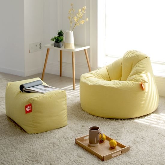 보니타빈백 대형 블루밍 B807 스웨이드 [풋스툴세트]