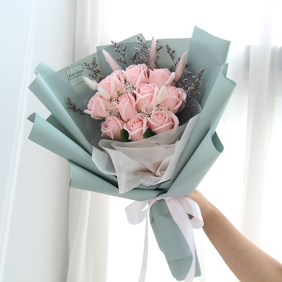 비누꽃다발 10송이 로즈데이 성년의날 졸업식꽃다발