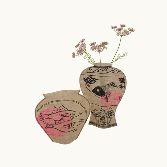 삼베분청작은항아리