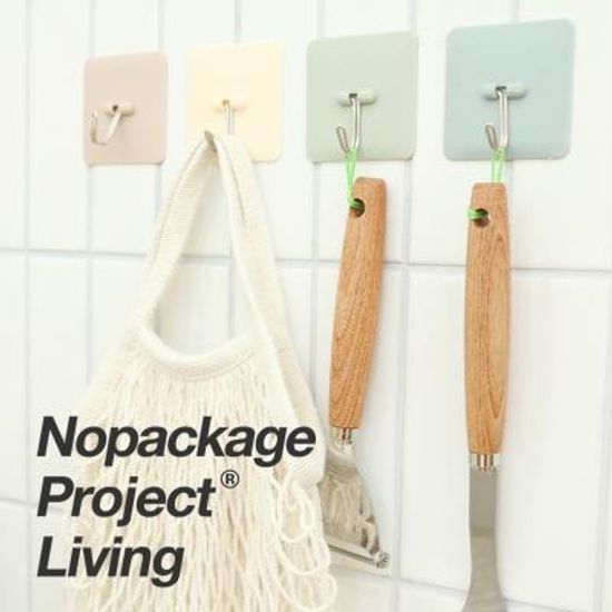 NPL 접착식 파스텔 매직 벽 후크 고리 걸이 4color