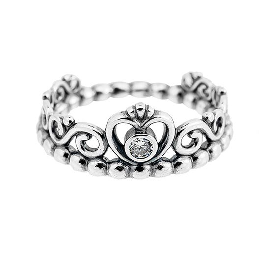 판도라 PANDORA 티아라 크라운 실버 반지 190880CZ