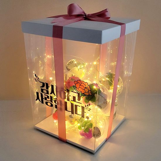 [어버이날] 효심꽃다발 무드등 + 용돈박스 세트