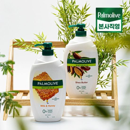 팜올리브 바디워시 (밀크앤허니 시어버터) 1L 2개입