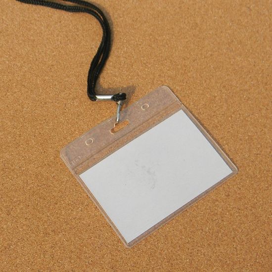 PVC 500 목걸이 카드명찰 NT0019-가로형 2팩(40개)