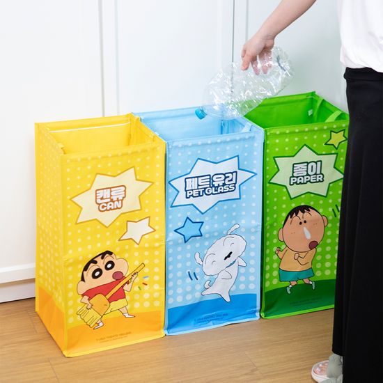 짱구 재활용 분리수거함 분리수거통 3P 세트 CSC-BR01