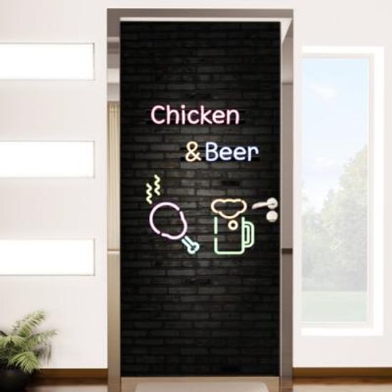 id480-네온사인치킨앤맥주_현관문시트지
