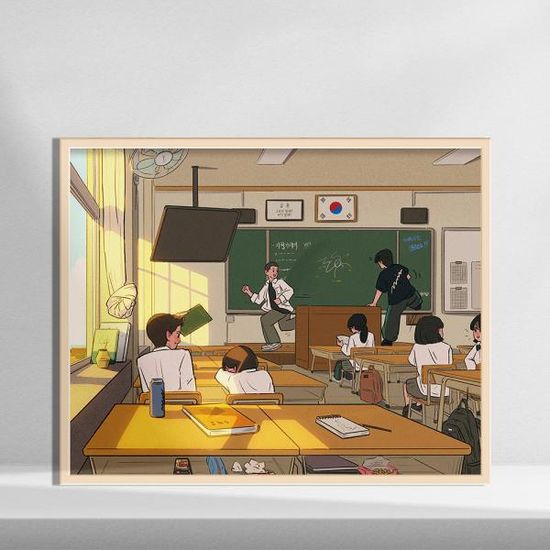 개학, 미니 그림 인테리어 거실 액자