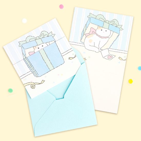 [대시앤도트] 빼꼼냥 메세지 카드 