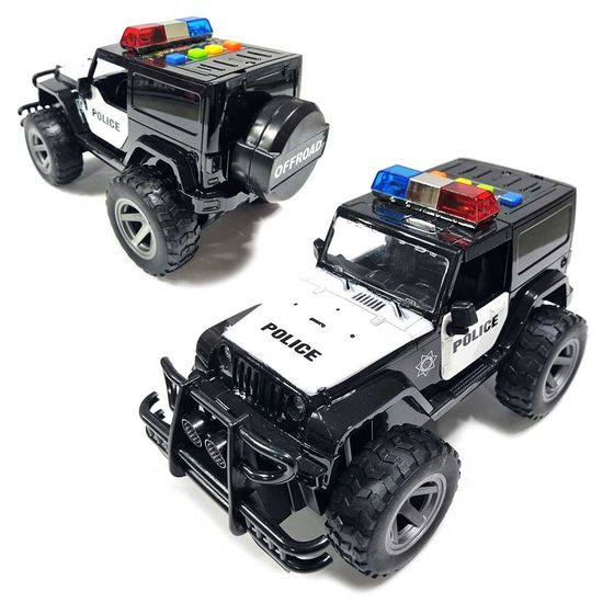 오프로드 시티 경찰차 SUV 후릭션 작동완구 미니카 