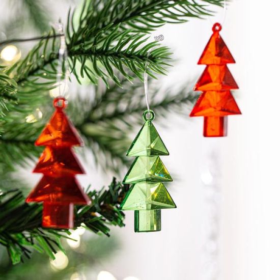 아크릴 트리 오너먼트 5개