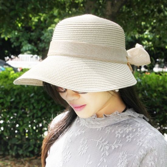 파나마햇 리본 비치모자/여성 여름모자 바캉스모자