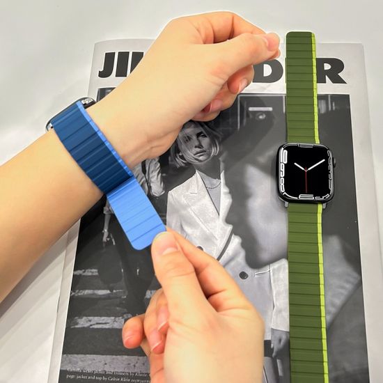 애플워치 울트라 배색 실리콘 마그네틱 스트랩 시계줄