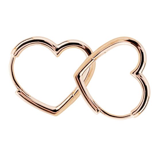판도라 로즈 에이쉬메트릭 하트 후프 이어링 288307