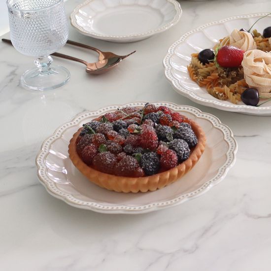 티니블랑 미뉴엣 도자기 그릇 원형접시22cm 1p