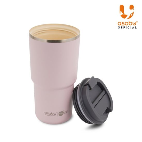 아소부 세라믹 스텐 진공 텀블러 650ML 픽미업 핑크