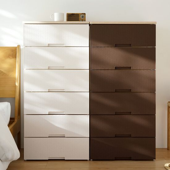 보노하우스 라라 라탄 우드상판 서랍장 2단~6단