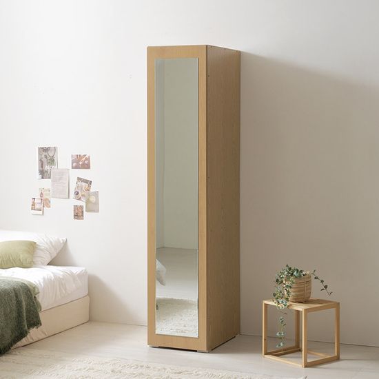 [초특가] 보루네오 오브제 키큰장_푸시 400 거울 옷장