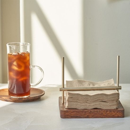원목 황동 냅킨꽂이 홀더