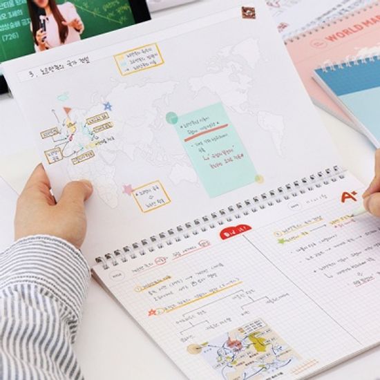 혼자공부 지도 노트 (B5 한국사 세계사 모눈노트)